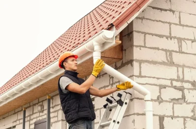 Pose et remplacement de gouttières à Cusset
